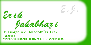 erik jakabhazi business card